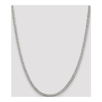 Sterling Silver 3.8mm Pave Curb Chain – view 4