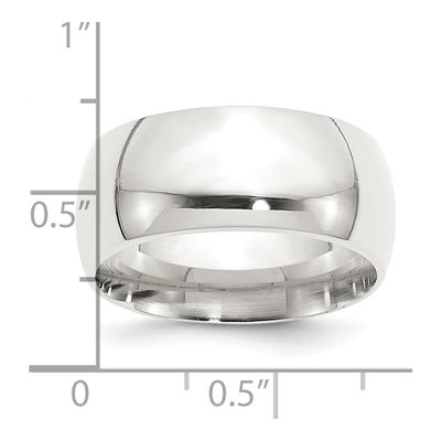 Sterling Silver 10mm Comfort-Fit Wedding Band – view 4