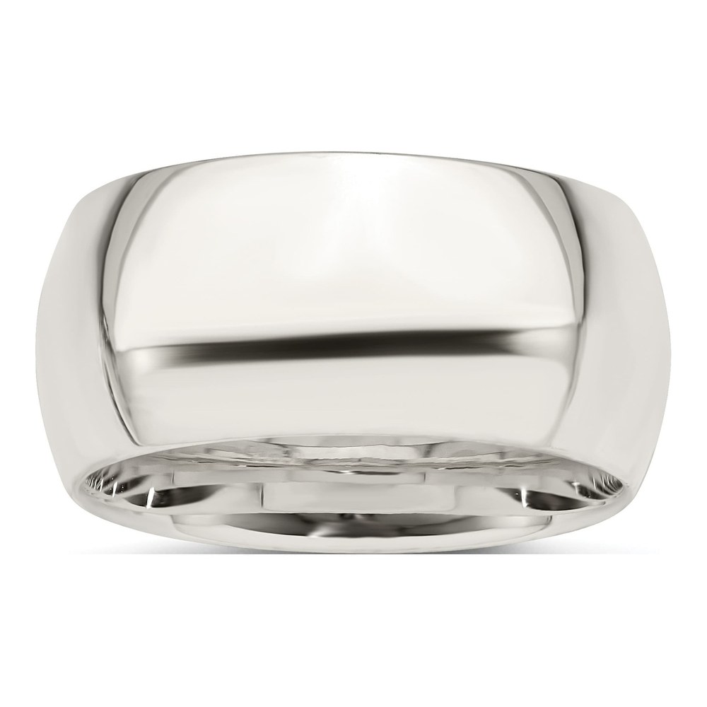 Sterling Silver 10mm Comfort-Fit Wedding Band