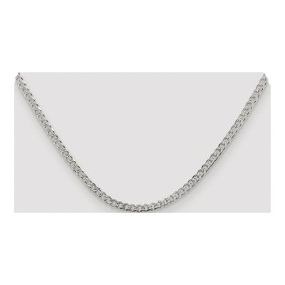 Sterling Silver 3.8mm Pave Curb Chain – view 4