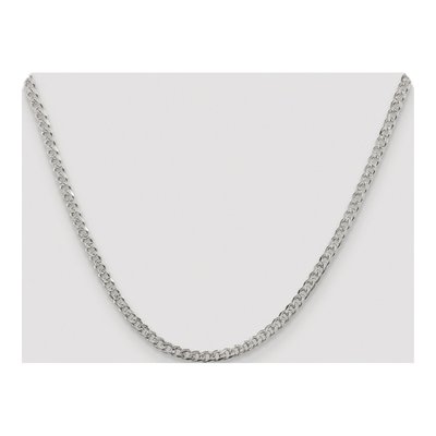 Sterling Silver 3.8mm Pave Curb Chain – view 4