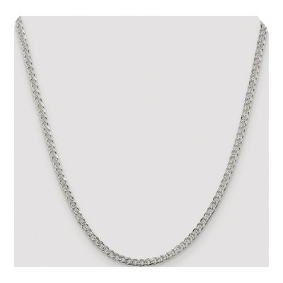 Sterling Silver 3.8mm Pave Curb Chain – view 4