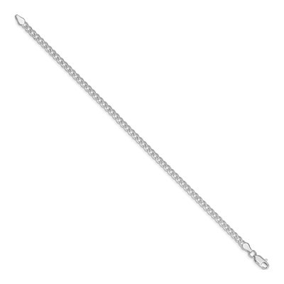 Sterling Silver 3.8mm Pave Curb Chain Bracelet – view 2