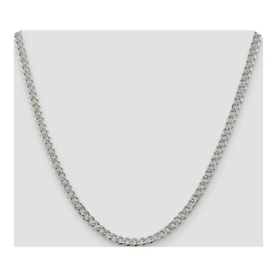 Sterling Silver 4.5mm Pave Curb Chain – view 4