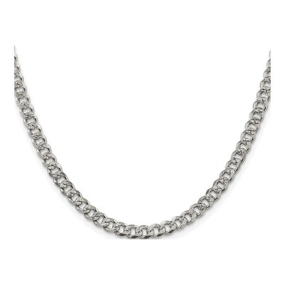 Sterling Silver 4.5mm Pave Curb Chain – view 2