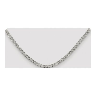 Sterling Silver 4.5mm Pave Curb Chain – view 4