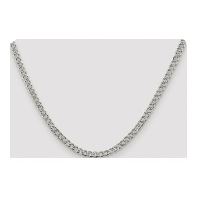Sterling Silver 4.5mm Pave Curb Chain – view 4