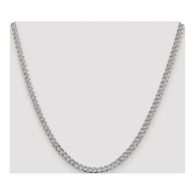 Sterling Silver 4.5mm Pave Curb Chain – view 4