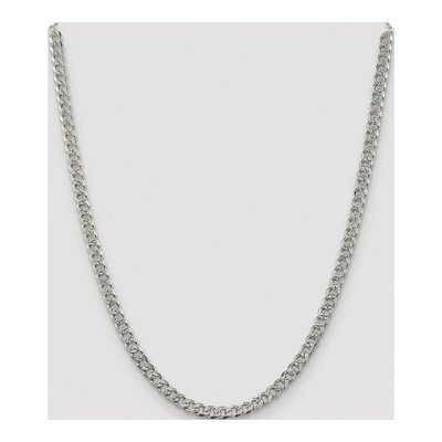 Sterling Silver 4.5mm Pave Curb Chain – view 4
