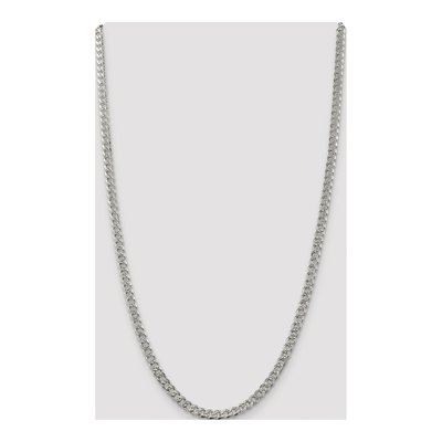 Sterling Silver 4.5mm Pave Curb Chain – view 4