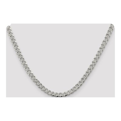 Sterling Silver 5.5mm Pave Curb Chain – view 4