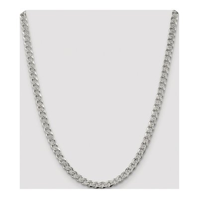 Sterling Silver 5.5mm Pave Curb Chain – view 4