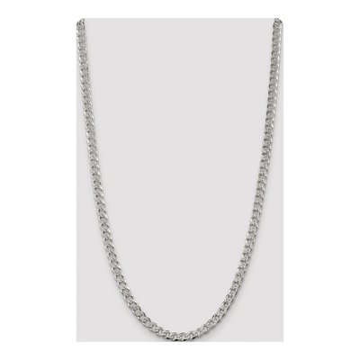 Sterling Silver 5.5mm Pave Curb Chain – view 4
