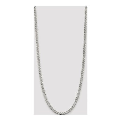 Sterling Silver 5.5mm Pave Curb Chain – view 4