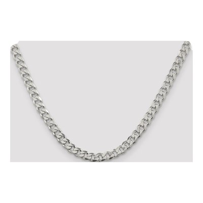 Sterling Silver 7mm Pave Curb Chain – view 4