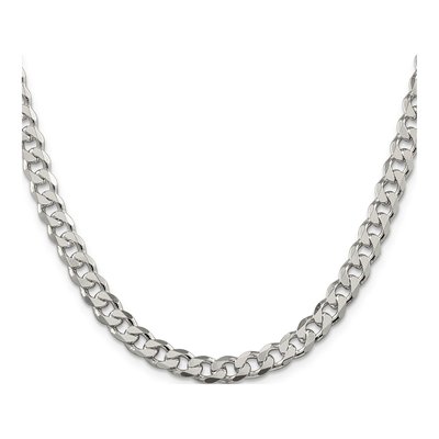 Sterling Silver 7mm Pave Curb Chain – view 2