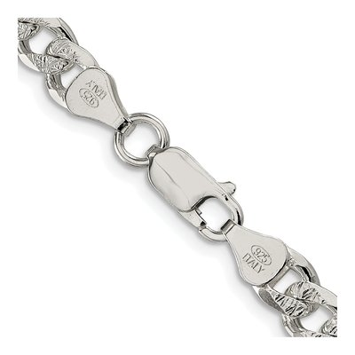 Sterling Silver 7mm Pave Curb Chain – view 3