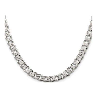 Sterling Silver 7mm Pave Curb Chain – view 2