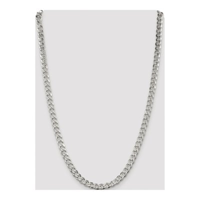 Sterling Silver 7mm Pave Curb Chain – view 4