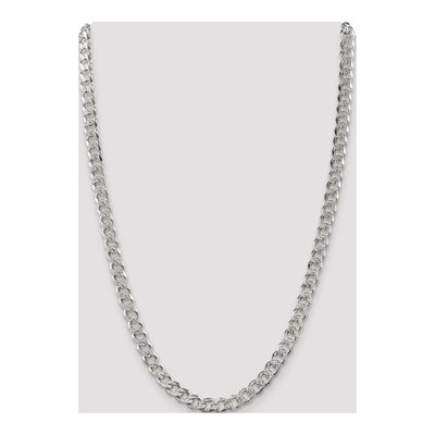 Sterling Silver 7.5mm Pave Curb Chain – view 4