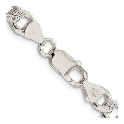 Sterling Silver 7.5mm Pave Curb Chain – view 3
