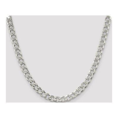 Sterling Silver 8.3mm Pave Curb Chain – view 4