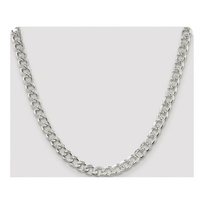 Sterling Silver 8.3mm Pave Curb Chain – view 4