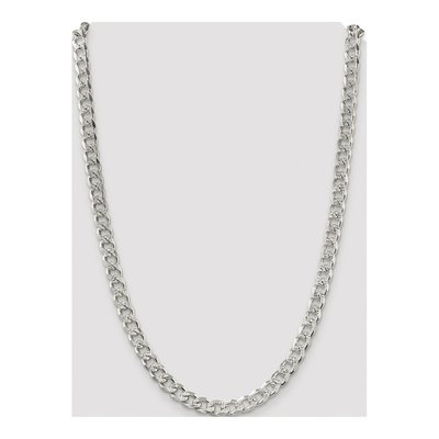Sterling Silver 8.3mm Pave Curb Chain – view 4