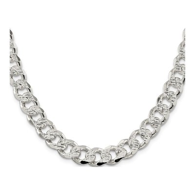 Sterling Silver 11mm Pave Curb Chain – view 2
