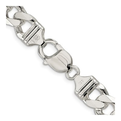 Sterling Silver 11mm Pave Curb Chain – view 3
