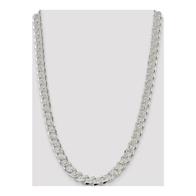 Sterling Silver 11mm Pave Curb Chain – view 4