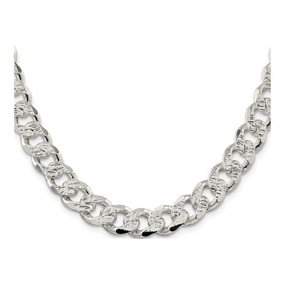 Sterling Silver 11mm Pave Curb Chain – view 2
