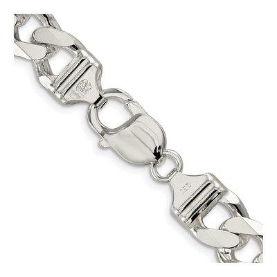 Sterling Silver 11mm Pave Curb Chain – view 3