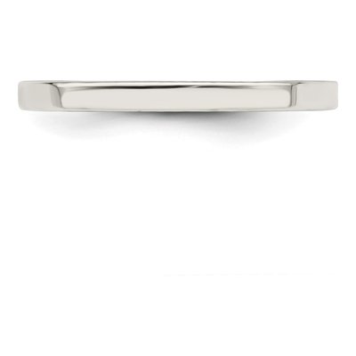 Sterling Silver 2mm Flat Comfort-Fit Wedding Band – view 5