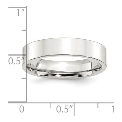 Sterling Silver 5mm Flat Comfort-Fit Wedding Band – view 4