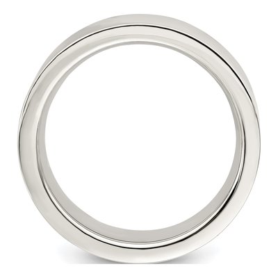 Sterling Silver 7mm Flat Comfort-Fit Wedding Band – view 3