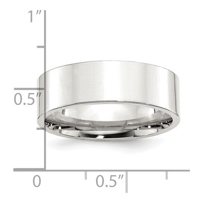 Sterling Silver 7mm Flat Comfort-Fit Wedding Band – view 4