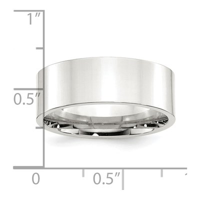 Sterling Silver 8mm Flat Comfort-Fit Wedding Band – view 4