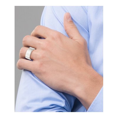 Sterling Silver 8mm Flat Comfort-Fit Wedding Band – view 6