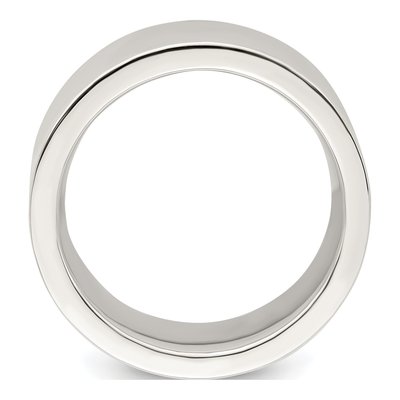 Sterling Silver 9mm Flat Comfort-Fit Wedding Band – view 3