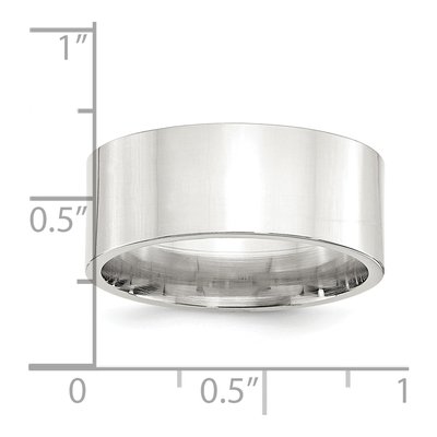 Sterling Silver 9mm Flat Comfort-Fit Wedding Band – view 4