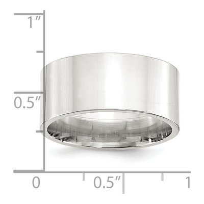 Sterling Silver 10mm Flat Comfort-Fit Wedding Band – view 4