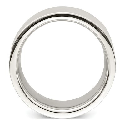 Sterling Silver 12mm Flat Comfort-Fit Wedding Band – view 3