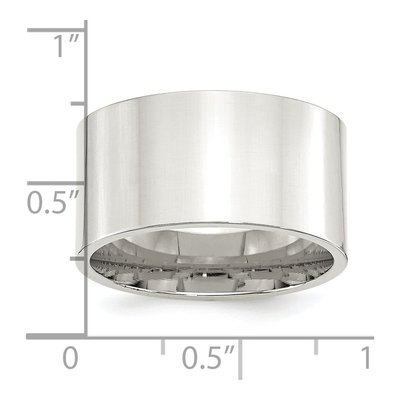 Sterling Silver 12mm Flat Comfort-Fit Wedding Band – view 4