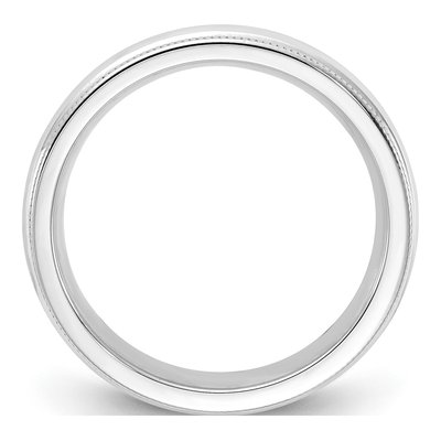 Sterling Silver 4mm Milgrain Comfort-Fit Wedding Band – view 3