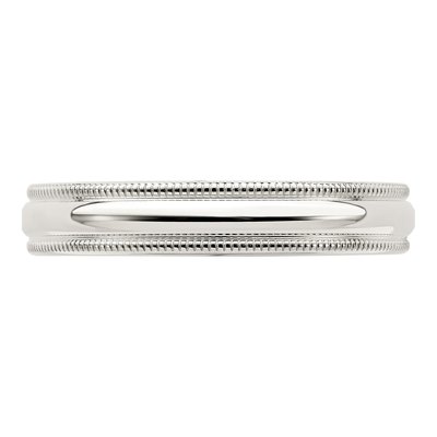 Sterling Silver 4mm Milgrain Comfort-Fit Wedding Band – view 6