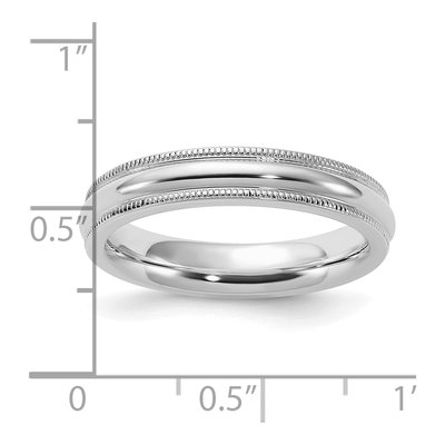 Sterling Silver 4mm Milgrain Comfort-Fit Wedding Band – view 5