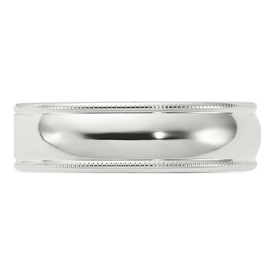 Sterling Silver 6mm Milgrain Comfort-Fit Wedding Band – view 4
