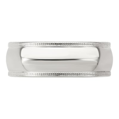 Sterling Silver 7mm Milgrain Comfort-Fit Wedding Band – view 5