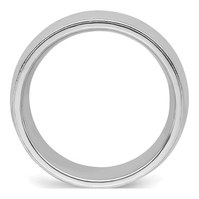 Sterling Silver 7mm Milgrain Comfort-Fit Wedding Band – view 2